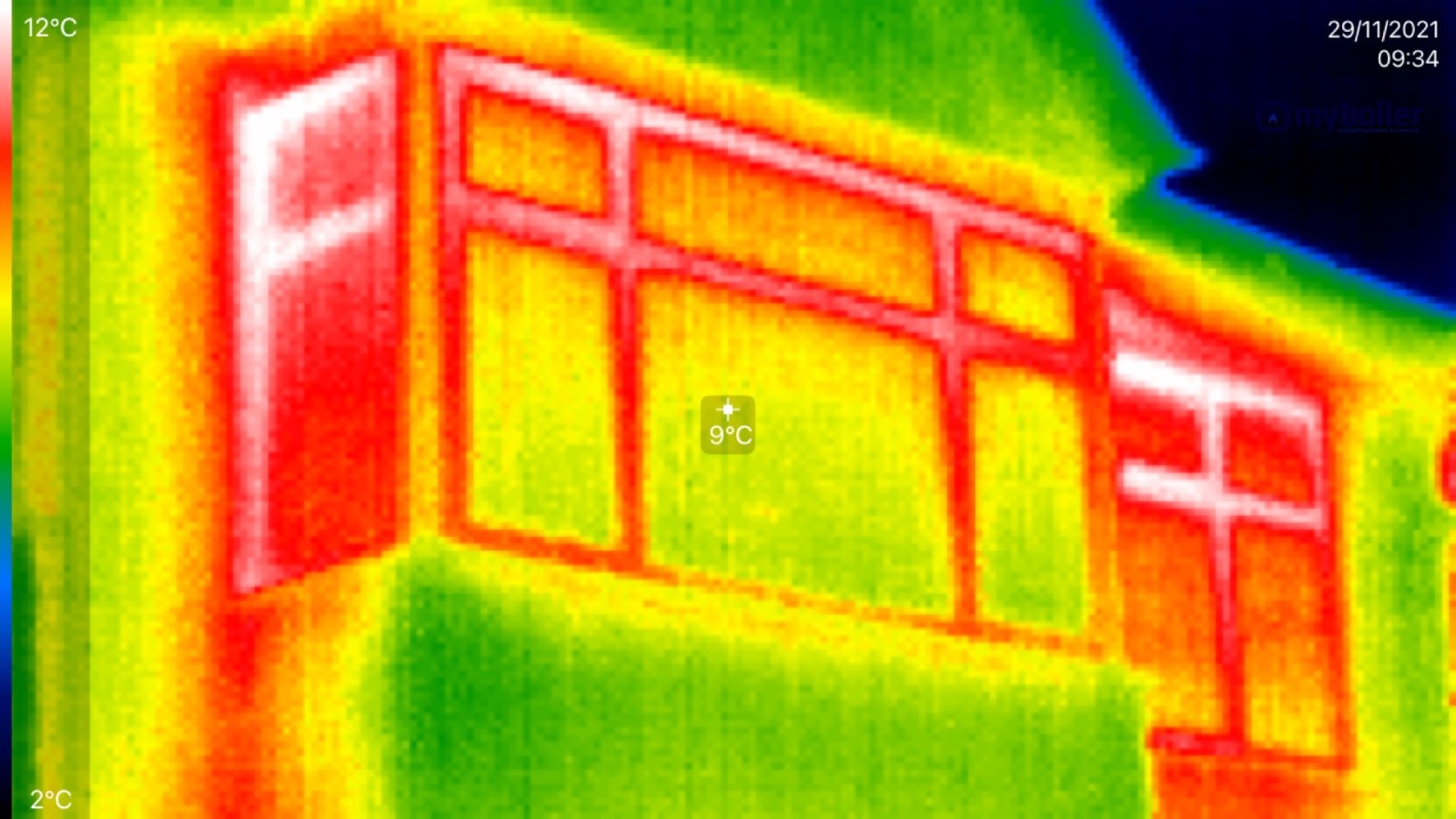 thermal image front of home